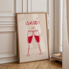 Ninastore Salud Print - Şerefe Posteri - Bar Arabası Dekorasyonu (Baskı)
