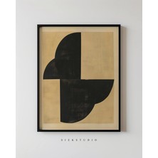 Ninastore Cesur Geometrik Soyut Sanat Eseri, Yazdırılabilir Modern Minimalist Şekiller - Yüksek Kontrastlı