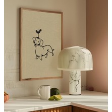 Ninastore Sosis Köpek Kokteyl Baskısı - Modern Bar Arabası Dekorasyonu - Dachshund Posteri (Baskı)