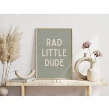 Ninastore Harika Küçük Adam - Adaçayı Yeşili Çocuk Odası - Boho Oyun Odası Baskısı - Bohem Erkek Çocuk Odası