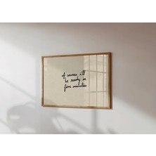 Ninastore Şık Banyo Sanat Baskısı: "beş Dakikada Hazır" El Yazısı Tarzı (Baskı - Yatay)