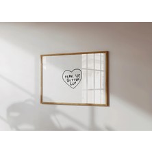 Ninastore Canlandırıcı Buttercup Baskısı: Trend Kalp Kahve Sanatı (Baskı - Yatay)