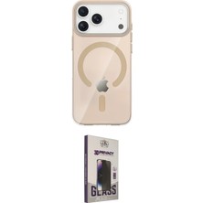 Motto Ticaret Apple Uyumlu iPhone 17 Pro Kılıf Pusula Form Özel Seri Ikili Koruma Seti