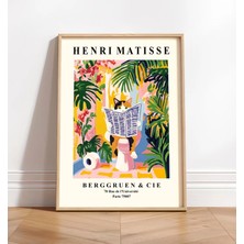 Ninastore Komik Alacalı Kedi Baskısı - Matisse Tarzı Banyo Dekorasyonu