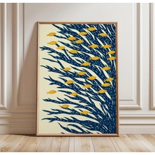 Ninastore Deniz Yosunu Balığı Posteri | Kıyı Duvar Sanatı | Okyanus Doğa Baskısı | Minimalist Deniz Sanatı |