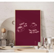 Ninastore Body So ​​tea The Brits Are Coming Quote Print - Komik Çay Tipografisi Mutfak Posteri - Elle