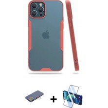 Pileli Store Pilelistore™ iPhone 12 Pro Max Kılıf Atlas Asil Serisi - Siyah 3D Antistatik Cam Ekran Koruyucu + Renkli Kamera Lens Koruma Cam - Mı