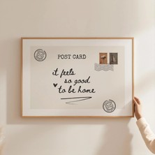 Ninastore Eski Kartpostal Baskısı: Evde Olmak Çok Güzel (Baskı)