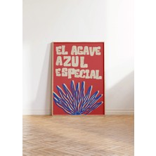 Ninastore Vintage Agave Azul Baskı - Meksika Duvar Sanatı (Baskı)
