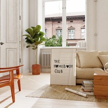 Ninastore Kalp Şeklinde Tipografi Baskı: 'evde Vakit Geçirenler Kulübü' Minimalist Alıntı Sanatı (Baskı