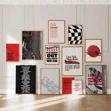 Ninastore 14 Kırmızı Formula 1 Posteri - F1 Duvar Sanatı - Monaco Grand Prix Baskısı - Motor Sporları Yarış
