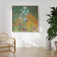 Ninastore Klimt Çiçek Bahçesi Sanatı: Vintage Kır Evi Duvar Dekoru (Baskı)
