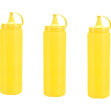 Hereveoyuncak Mayonez Sos Şişesi - 1000ML Dev Booy Sarı 3 Adet