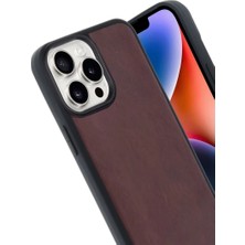 Die Grup Buğz Iphone 14 Pro Max Kılıf Aras Deri Kapak - Bordo