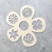 Major Hobi 6sı 1 Arada Çiçek Motifli Çok Amaçlı Stencil – Pasta, Seramik ve Hobi Şablonu