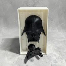 Major Hobi Darth Vader Kitaplık Dekoru – Star Wars Duvar Tablosu Siyah Beyaz - 3D Baskı