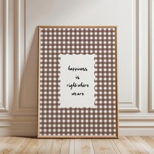 Ninastore Kahverengi Baskı - Ev Dekorasyonu - Kahverengi Dekor - Mutfak Dekorasyonu - Retro Baskılar - Yatak