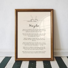Ninastore Belki Şiir Duvar Sanatı Baskısı: Romantik Şiir Posteri – Aşk Sözü Baskısı