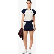 Lacoste Kadın Renk Bloklu Lacivert Şort