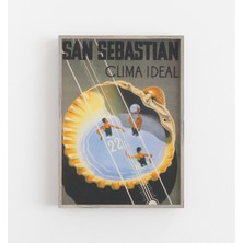 Ninastore San Sebastian Ispanya Vintage Seyahat Posteri - Deniz Kabuğu Havuzu (Baskı)