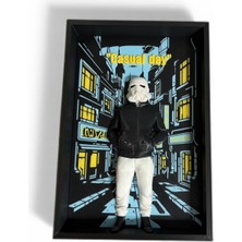Major Hobi Starwars Stormtrooper 3D Duvar Tablosu Dekoratif Çerçeveli Figür