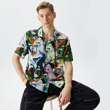 Huf Gundam Heads Resort Shirt Erkek Renkli Gömlek