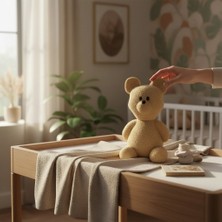 Major Hobi 3D Baskı Teddy Ayı Kumbara 16,5x11x9 cm Dekoratif Çocuk Odası Para Kutusu