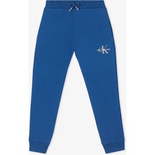 Calvin Klein Monogram Logo Çocuk Mavi Eşofman Altı