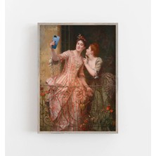 Ninastore Komik Viktorya Dönemi Kadınları Selfie Sanat Baskısı: Değiştirilmiş Vintage Dekor (Baskı)