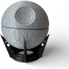 Major Hobi Uzay Temalı Death Star 3D Baskı Kumbara Dekoratif Tasarım 17x17x17 cm