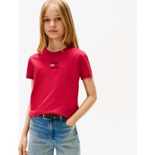 Tommy Hilfiger Rhine Stone Flag Çocuk Kırmızı T-Shirt