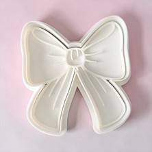 Major Hobi 3D Baskı Fiyonk Kurabiye Kalıbı 8x8 cm Şeker Hamuru ve Hamur Kesici