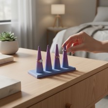 Major Hobi 3D Baskı Dekoratif Yüzüklük Standı 16x8,5 cm Takı Düzenleyici