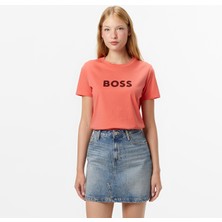Boss Elogo Kadın Açık Kırmızı T-Shirt