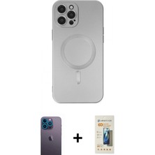 Pileli Store Pilelistore™ iPhone 12 Pro Max Kılıf Akış Minimal Özel Seri - Siyah 6d Mat Seramik Hayalet Nano Ekran Koruyucu + Neon Fosforlu Kamera Lens - Mı