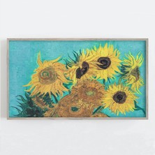 Ninastore Samsung Frame Tv Sanatı - Ayçiçekleri - Van Gogh Sanatı - Vintage Duvar Sanatı - Renkli Sanat -
