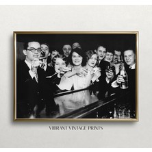 Ninastore Yasak Dönemi Duvar Sanatı - Siyah Beyaz Sanat - Vintage Duvar Sanatı - Bar Duvar Dekoru - Gizli Bar