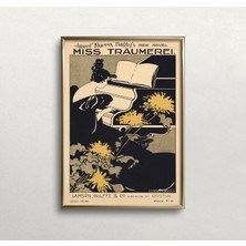 Ninastore Vintage Piyano Posteri: Kadın Portresi - Soluk Art Nouveau (Baskı)