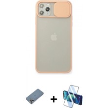 Pileli Store Pilelistore™ iPhone 11 Pro Max Kılıf Vadi Çizgi - Siyah 3D Antistatik Cam Ekran Koruyucu + Shine Kamera Lens Koruma Cam - Gs