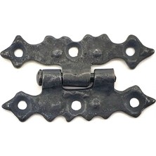 WebMediCode Antika Tarz Dekoratif Pirinç Yıldız Menteşe - 63X36 Mm, Oksit