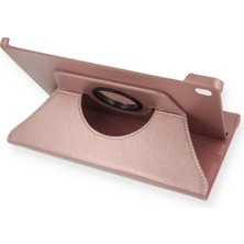 Pileli Store Mey Ithalat®  Samsung Galaxy T500 Tab A7 10.4 Kılıf 360 Tablet Deri Kılıf - Rose Gold