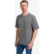 Pierre Cardin Erkek Antrasit Comfort Fit %100 Pamuk Bisiklet Yaka Basic Tişört 50325300-VR006