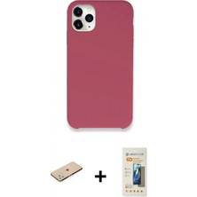 Pileli Store Pilelistore™ iPhone 11 Pro Max Kılıf Zirve Modern Özel Seri - Siyah 6d Mat Seramik Hayalet Nano Ekran Koruyucu + Renkli Kamera Lens Koruma Cam - Yl