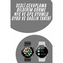 Alkasaz Akıllı Saat Uyku ve Sağlık Takibi Nfc Uyumlu Bluetoooth Bağlantılı Android I - ALKHBY8471-6