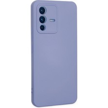 Pileli Store Mey Ithalat®  Vivo V23 5g Kılıf Nano Içi Kadife Silikon - Lila