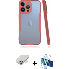 Pileli Store Pilelistore™ iPhone 14 Pro Max Kılıf Atlas Asil Serisi - Siyah 3D Antistatik Cam Ekran Koruyucu + Band Metal Kamera Lens - Gd