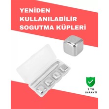 Nemere İthalat Hızlı Soğutma Özellikli Paslanmaz Metal Buz Küpü Takımı Nemere Ithalat