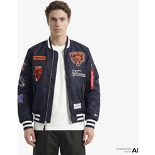Alpha Industries x New Era Chicago Bears Ma-1 Bomber Erkek Lacivert Mont.-