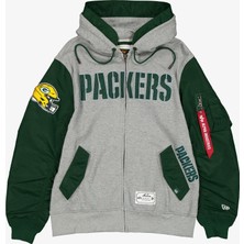 New Era Alpha Industries x Green Bay Packers Ma-1 Erkek Polar Ceket.-