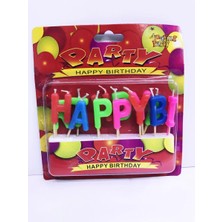 Nemere İthalat Renkli Happy Birthday Yazılı Mum Nemere Ithalat